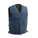 Gambler Men's Motorcycle Denim Vest