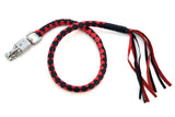 GBW203 Leather Biker Whip-Red/Black