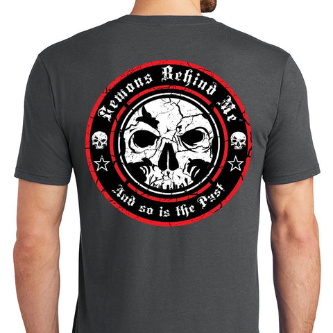 Men's Red Ring Logo Light-Weight Gray T-Shirt