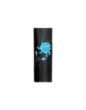 Black cowide Leather teal rose