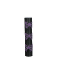 Black Leather Ponytail Wrap pruple Butterflies