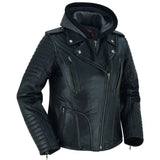 Rush Charm Women's Premium Cowhide Moto Jacket