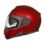 Daytona Glide Modular Motorcycle Helmet - DOT Approved, Bluetooth Ready, Dual Visor, Men/Women/Youth - Black Cherry