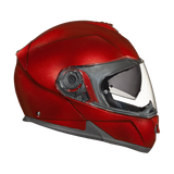 Daytona Glide Modular Motorcycle Helmet - DOT Approved, Bluetooth Ready, Dual Visor, Men/Women/Youth - Black Cherry