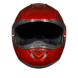 Daytona Glide Modular Motorcycle Helmet - DOT Approved, Bluetooth Ready, Dual Visor, Men/Women/Youth - Black Cherry