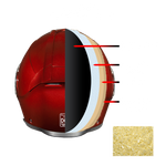 Daytona Glide Modular Motorcycle Helmet - DOT Approved, Bluetooth Ready, Dual Visor, Men/Women/Youth - Black Cherry