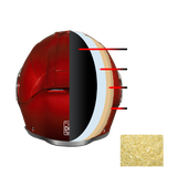 Daytona Glide Modular Motorcycle Helmet - DOT Approved, Bluetooth Ready, Dual Visor, Men/Women/Youth - Black Cherry
