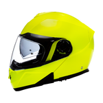 Daytona Glide Modular Motorcycle Helmet - DOT Approved, Bluetooth Ready, Dual Visor, Men/Women/Youth - Fluorescent Yellow