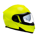 Daytona Glide Modular Motorcycle Helmet - DOT Approved, Bluetooth Ready, Dual Visor, Men/Women/Youth - Fluorescent Yellow