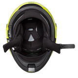Daytona Glide Modular Motorcycle Helmet - DOT Approved, Bluetooth Ready, Dual Visor, Men/Women/Youth - Fluorescent Yellow
