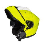 Daytona Glide Modular Motorcycle Helmet - DOT Approved, Bluetooth Ready, Dual Visor, Men/Women/Youth - Fluorescent Yellow