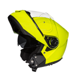 Daytona Glide Modular Motorcycle Helmet - DOT Approved, Bluetooth Ready, Dual Visor, Men/Women/Youth - Fluorescent Yellow