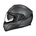 Daytona Glide Modular Motorcycle Helmet - DOT Approved, Bluetooth Ready, Dual Visor, Men/Women/Youth - Gun Metal Grey Metallic