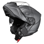 Daytona Glide Modular Motorcycle Helmet - DOT Approved, Bluetooth Ready, Dual Visor, Men/Women/Youth - Gun Metal Grey Metallic
