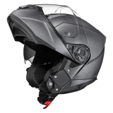 Daytona Glide Modular Motorcycle Helmet - DOT Approved, Bluetooth Ready, Dual Visor, Men/Women/Youth - Gun Metal Grey Metallic