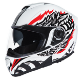 Daytona Glide Modular Motorcycle Helmet - DOT Approved, Bluetooth Ready, Dual Visor, Men/Women/Youth - W/ Phoenix