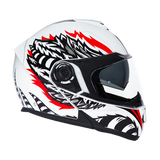 Daytona Glide Modular Motorcycle Helmet - DOT Approved, Bluetooth Ready, Dual Visor, Men/Women/Youth - W/ Phoenix