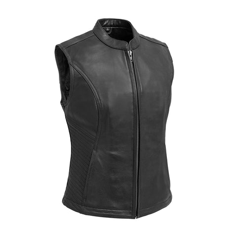 Nina Women's Motorcycle Leather Vest