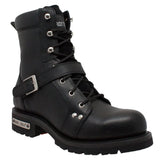 Commandsole 6" Black Biker Leather Boot