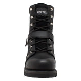 Commandsole 6" Black Biker Leather Boot