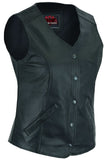 Women's Stylish Longer Body &frac34; Vest - Plain Sides