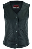 Women's Stylish Longer Body &frac34; Vest - Plain Sides