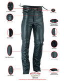 Road Rage Black leather motorcycle chaps