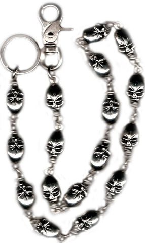 WC716 31" Wallet Chain Large Skulls