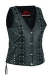 Women's Open neck Vest with Lacing Details