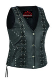 Women's Open neck Vest with Lacing Details