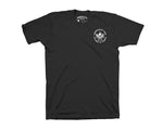 American by Luck Patriot by Choice Black  Men's T-Shirt