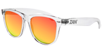 EZMT4 Minty Clear Frame, Smoked Crimson Mirrored lens