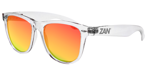 EZMT4 Minty Clear Frame, Smoked Crimson Mirrored lens