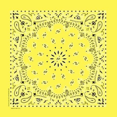 NT443 Bandana Paisley Yellow