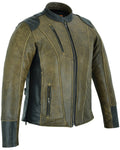 Spirit Rider Women's Vintage Brown Leather Motorcycle Jacket