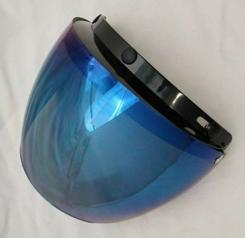 2-212 3 Snap Flip Shield - Hard Coated Blue Mirror