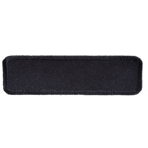 P434 Black 4 Inch Rectangular Blank Patch