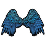 P32 Small Beautiful Angel Wings Blue Patch