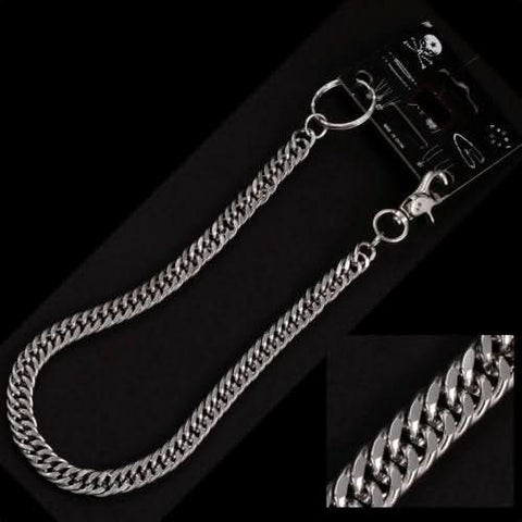 WC-7345 Chromed double chain wallet chain