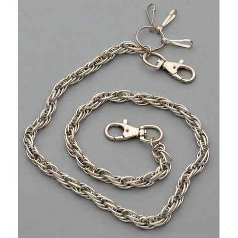 WC-1113 Chrome Wallet Chain with multiple links, 3 inches long