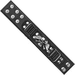 BR-SD112W Winged Vinyl bracelet with winged skull design.