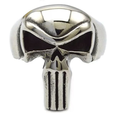 R33 Punisher Skull Stainless Steel Biker Ring