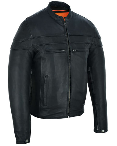 Speedster Black Men's Leather Motorcycle Jacket