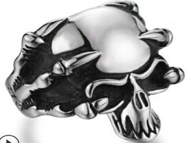 R18 Stainless Steel Hold This Biker Ring
