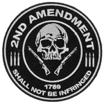 P3565 2nd Amendment Shall Not Be Infringed Skull 1789 Small Patch