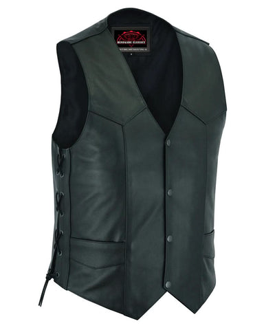 Men's Side Lace Economy Vest - Black