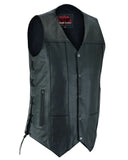 Men's Ten Pocket Utility Black Vest - TALL
