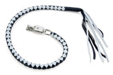 GBW24 Leather Biker Whip-White/Black