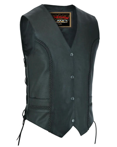 Enchantia Women's leather motorcycle vest