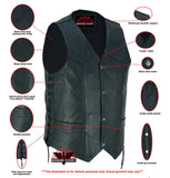 Men's Gold Traditional Vest - Black